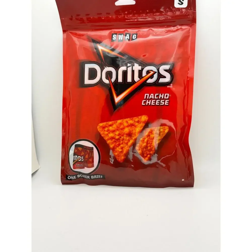 Doritos Nacho Cheese-Themed Boxer Briefs In Red Size Small Fun Novelty Packaging